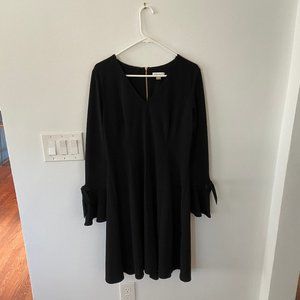 Calvin Klein Black Cocktail Dress Bell Sleeve 12